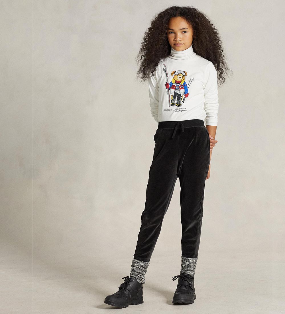 Polo Ralph Lauren Bluse - Hvid m. Bamse