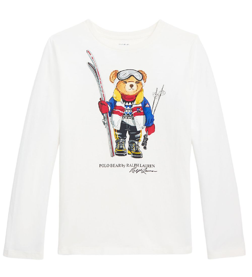 Polo Ralph Lauren Bluse - Hvid m. Bamse