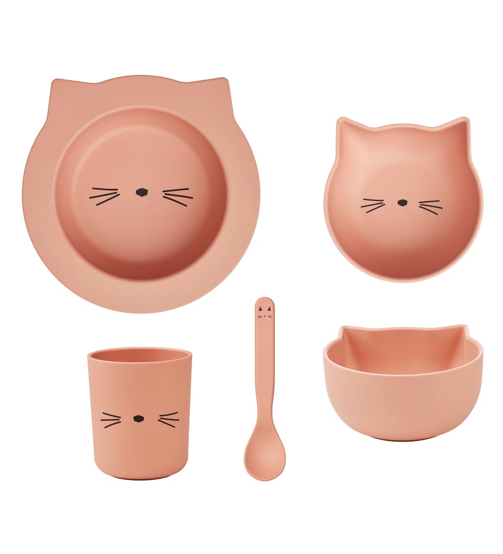 Liewood Spisesæt - Joana - 4 Dele - Cat Rose Blush