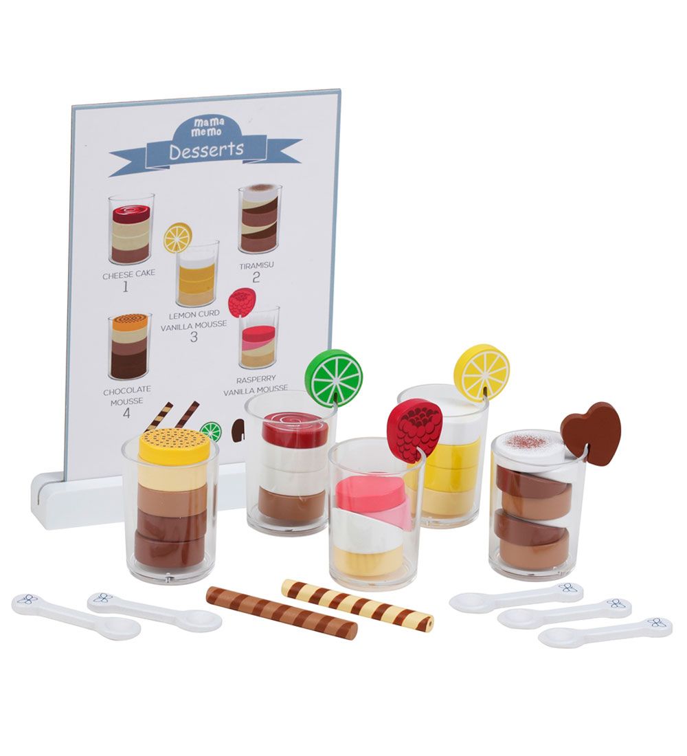 MaMaMeMo Legemad - Desserter I Glas - Træ