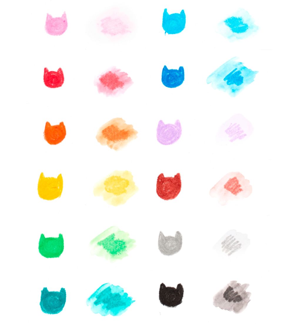 Ooly Farvekridt - Gel - Cat Parade - 12 Stk - Multifarvet