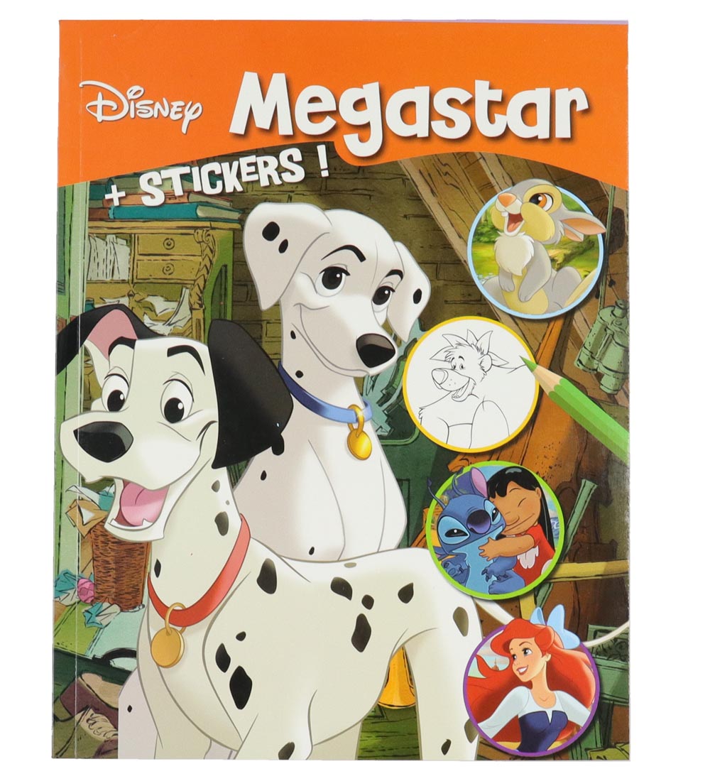Megastar Malebog m. Klistermrker - 208 Sider - Disney