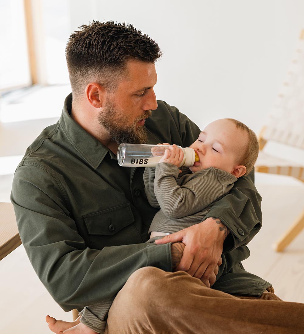 BIBS Sutteflaske - Glas - Slow Flow - 225 ml - Naturgummi - Ivor