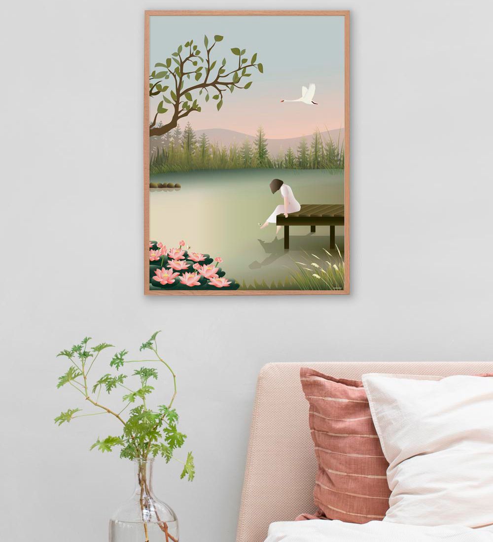 Vissevasse Plakat - 50x70 - Girl On The Bridge