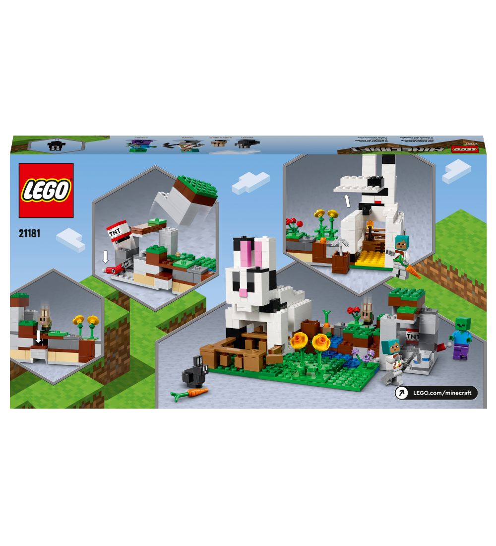 LEGO® Minecraft - Kaningården 21181 - 340 Dele