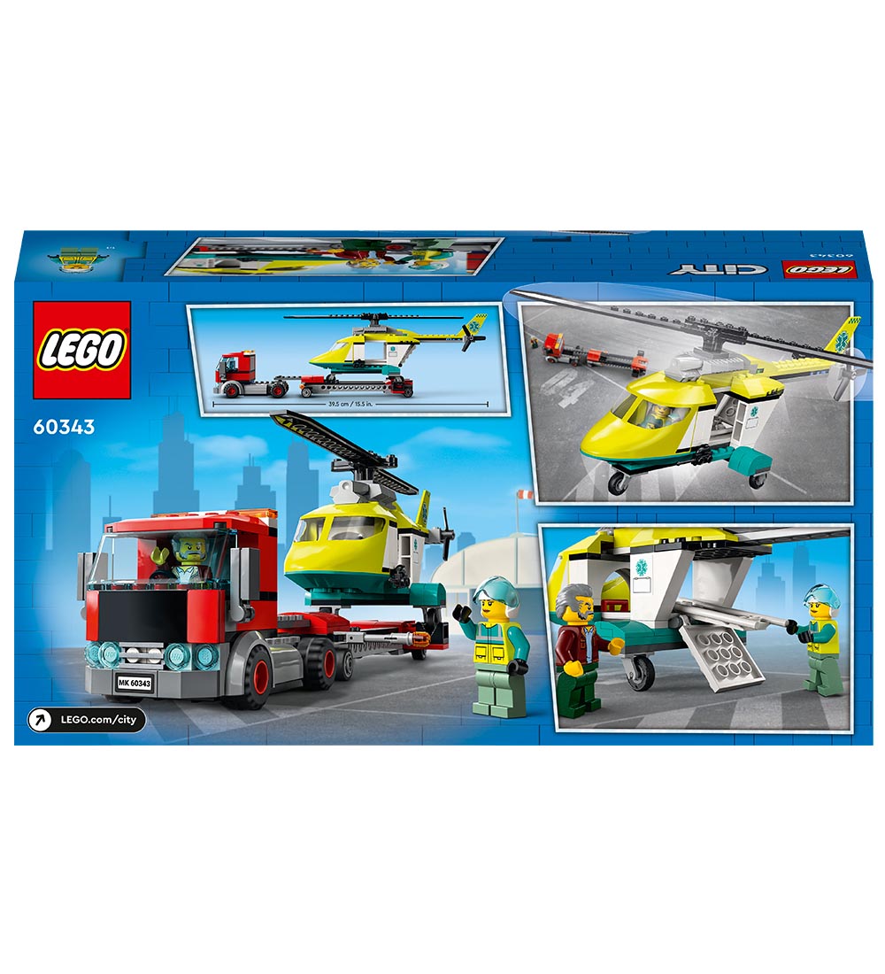 LEGO City - Redningshelikopter-Transporter 60343 - 215 Dele
