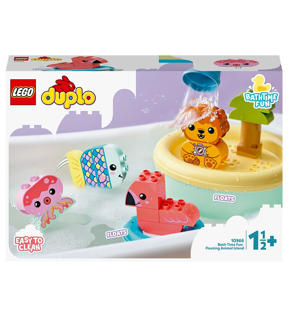 LEGO® DUPLO - Sjov I Badet: Flydende Dyreø 10966 - 20 Dele