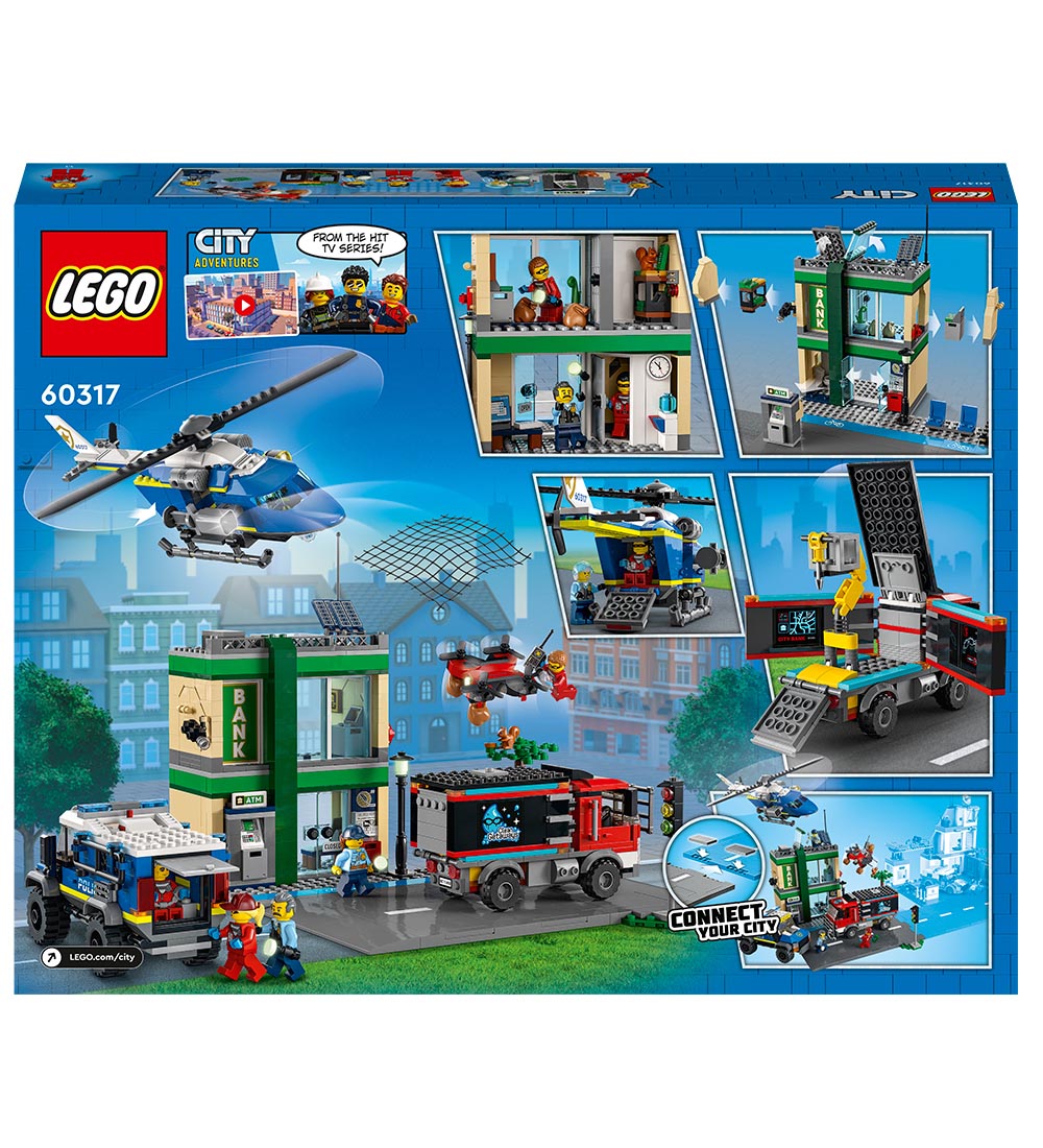 LEGO City - Politijagt Ved Banken 60317 - 915 Dele