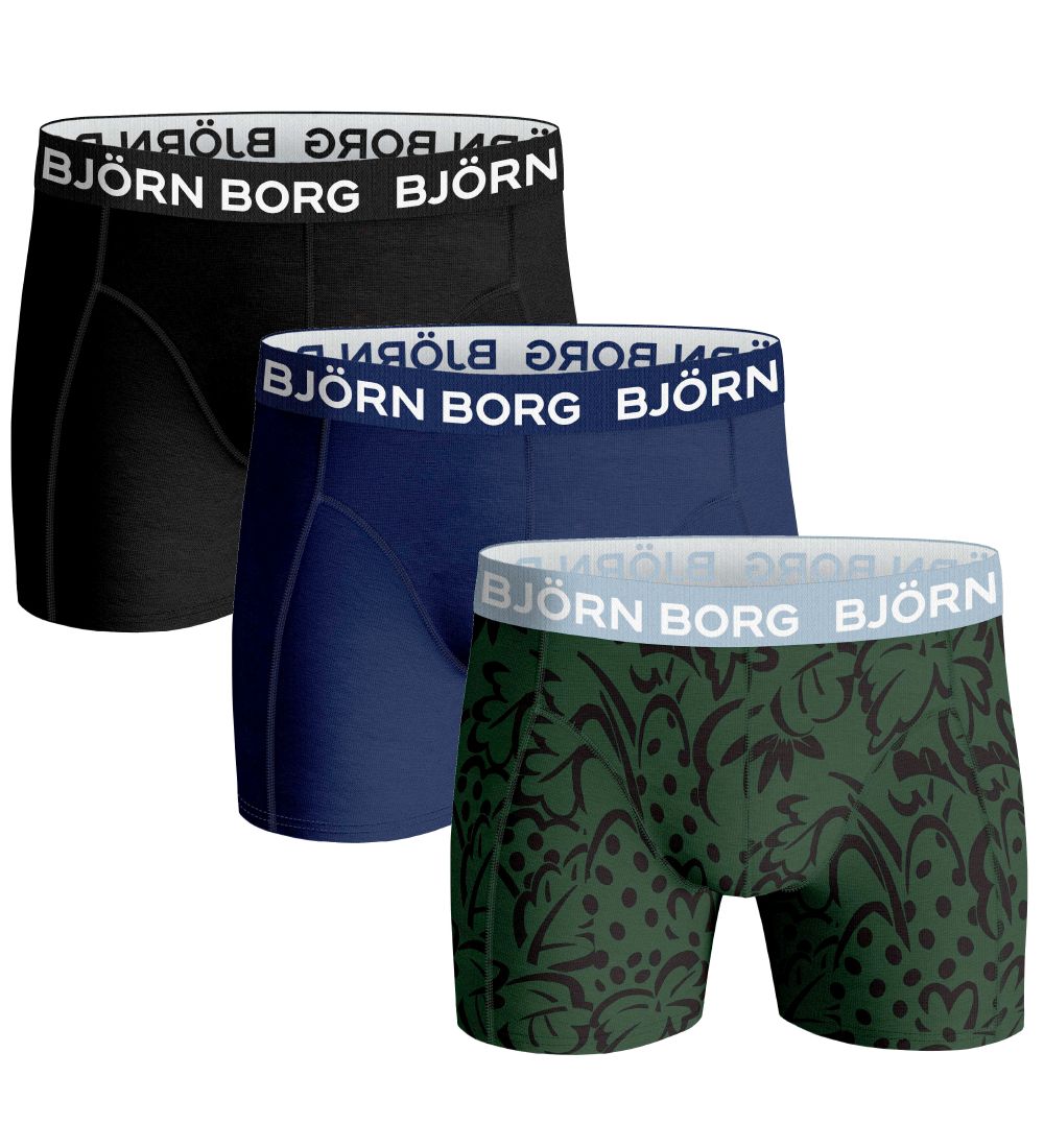 Björn Borg Boxershorts - 5-Pak - Black/Green/Blue/Print