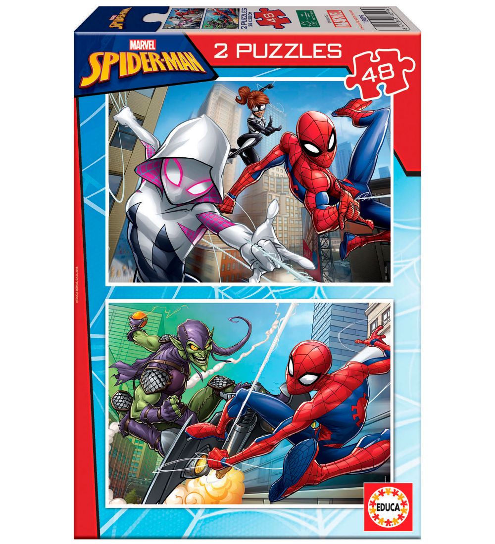 Educa Puslespil - 2 x 48 Brikker - Spider-Man