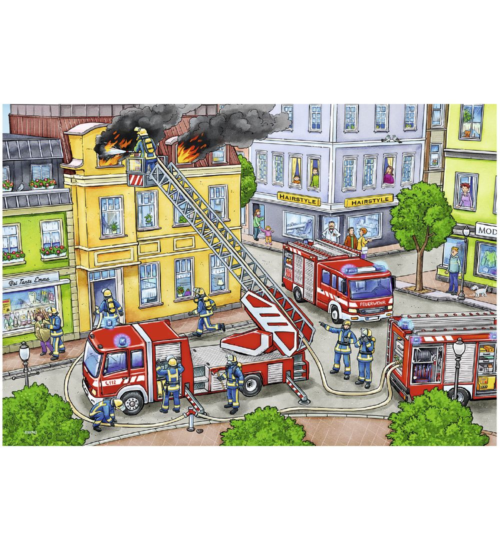 Ravensburger Puslespil - 2x12 Brikker - Blue Lights On The Way