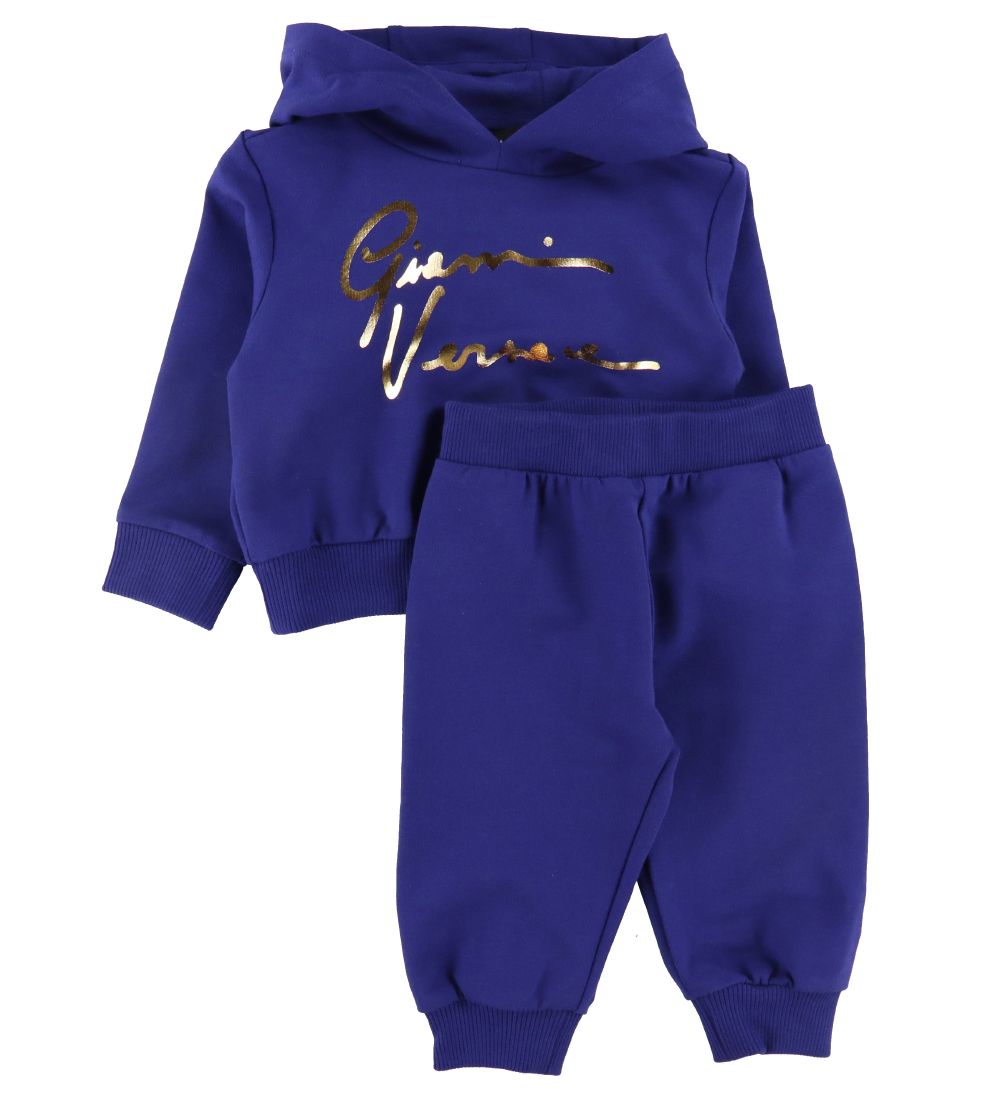 Versace Sweatsæt - Blå m. Guldprint