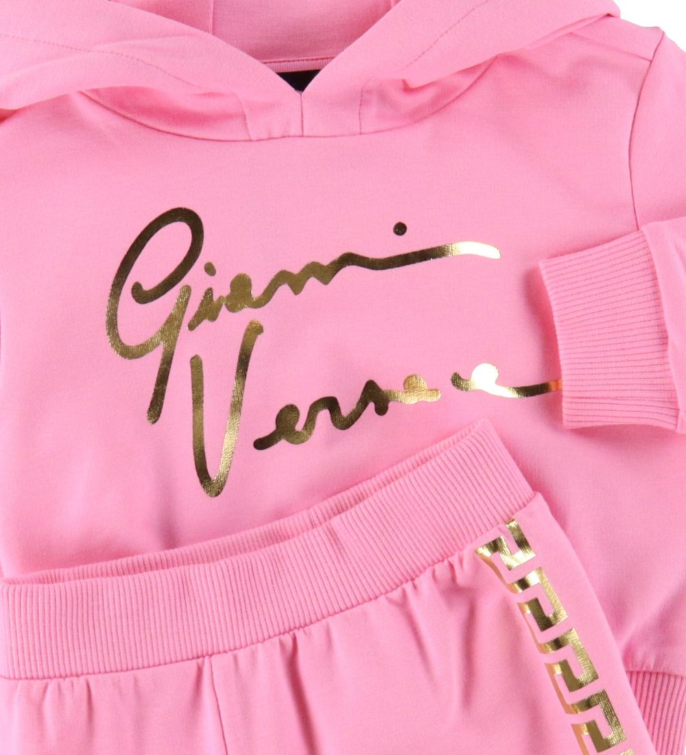 Versace Sweatsæt - Pink m. Guldprint