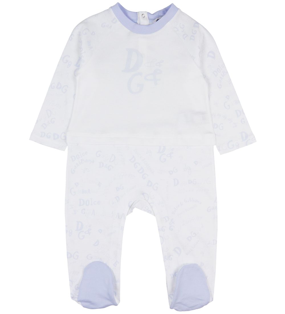 Dolce & Gabbana Gaveæske - Heldragt/Savlesmæk/Hue - Hvid/Lyseblå