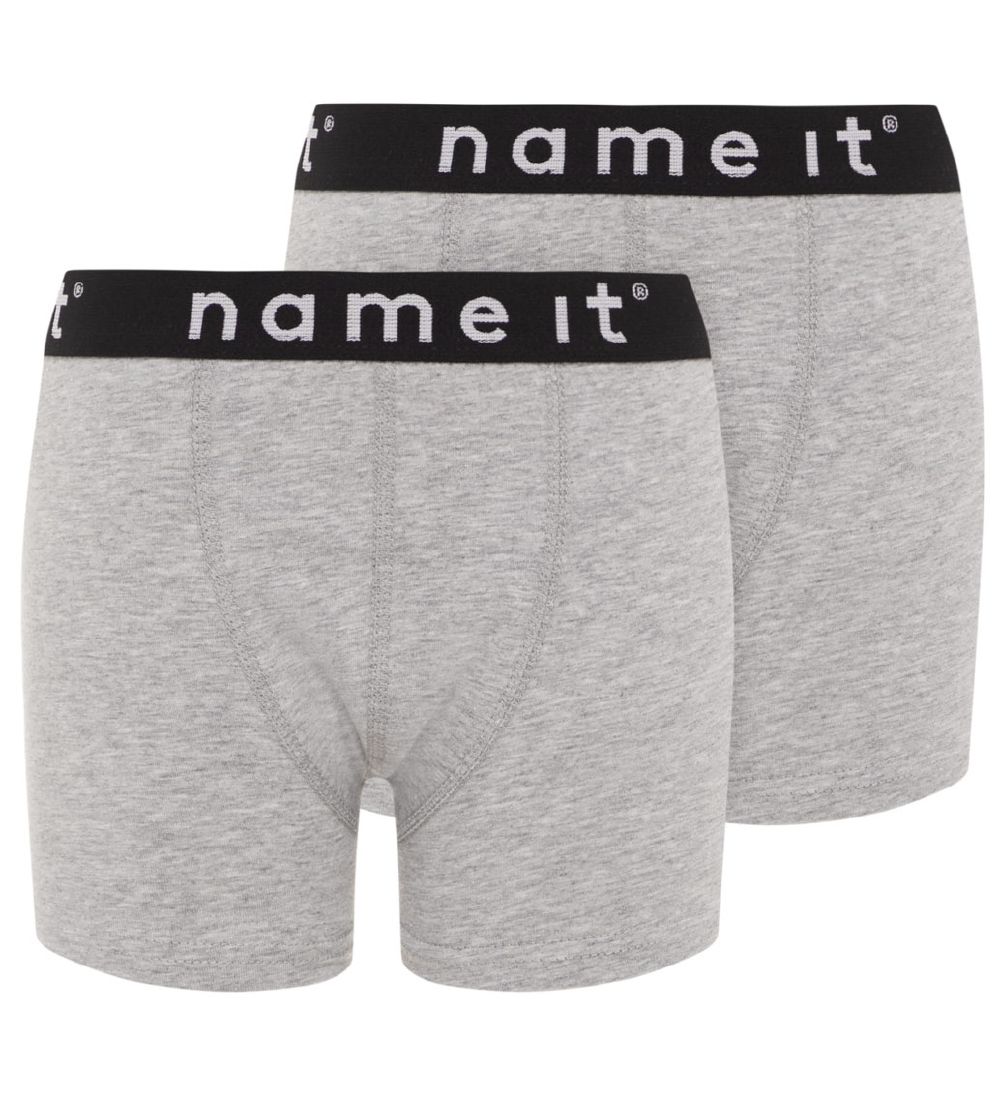 Name It Boxershorts - Noos - NkmBoxer - 2-pak - Grey Melange