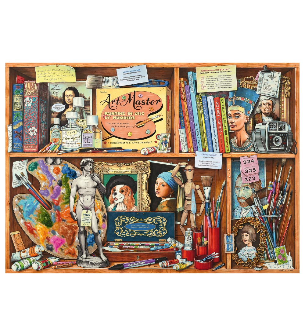 Ravensburger Puslespil - 1000 Brikker - The Artist's Cabinet