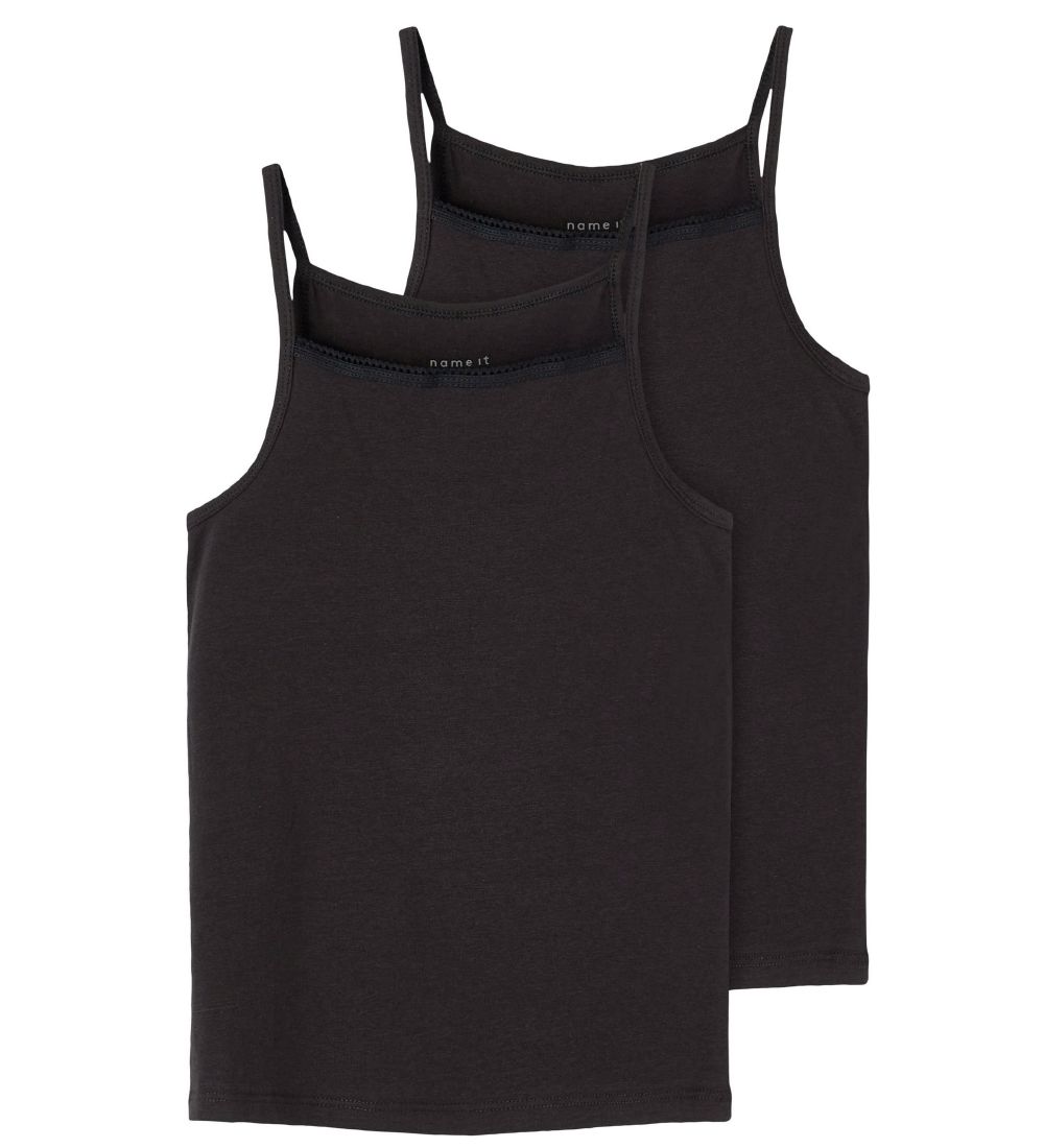 Name It Undertrøjer - Noos - NkfStraptop - 2-pak - Sort