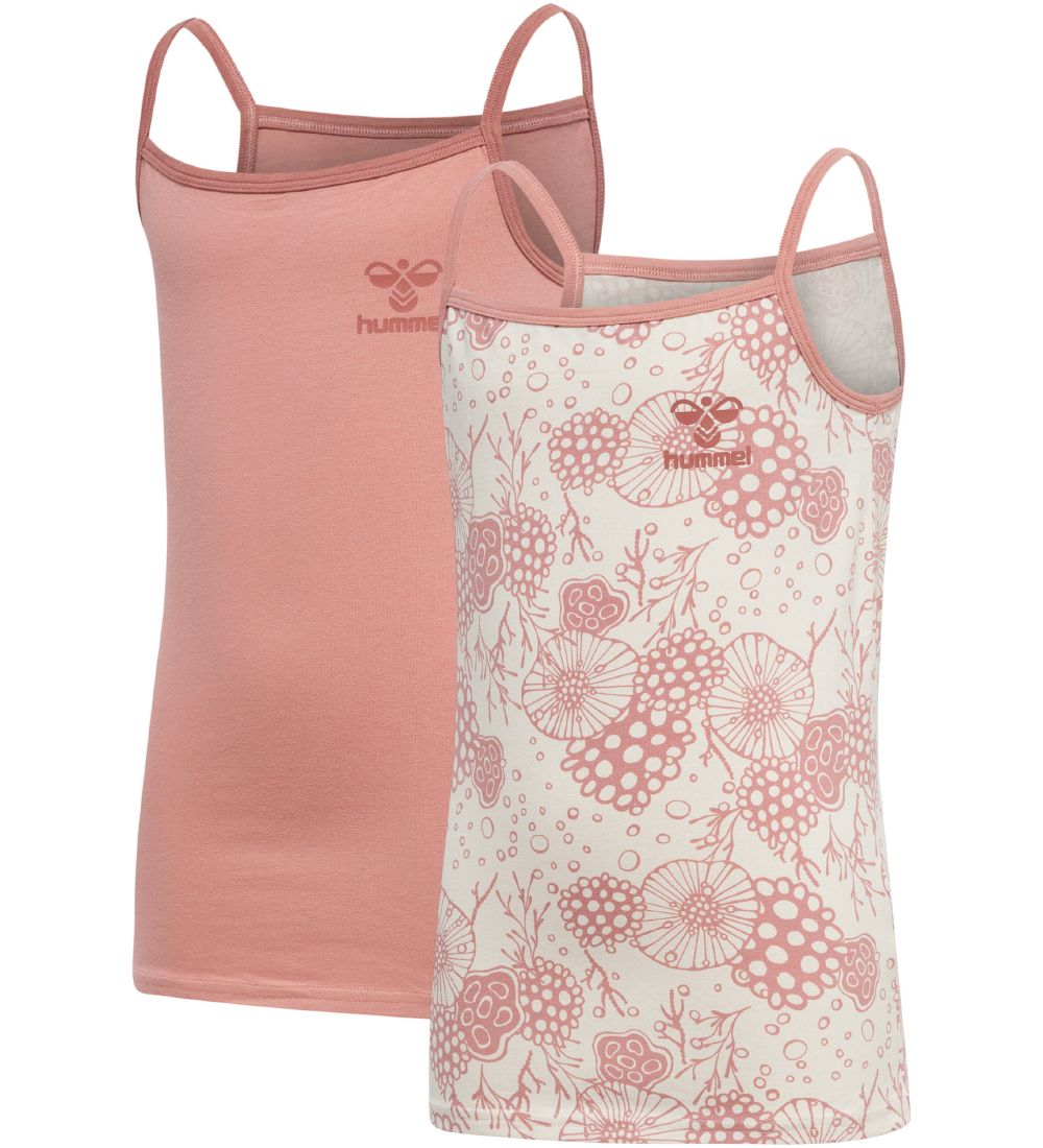 Hummel Top - hmlCarolina - 2-pak - Rosa/Råhvid