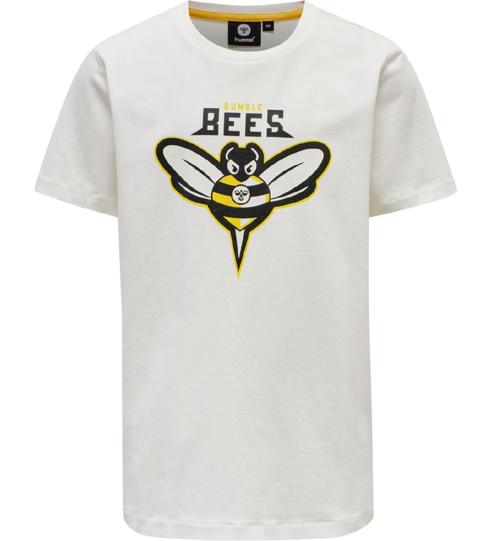 Hummel T-shirt - hmlRimshot - Marchmallow m. Bi