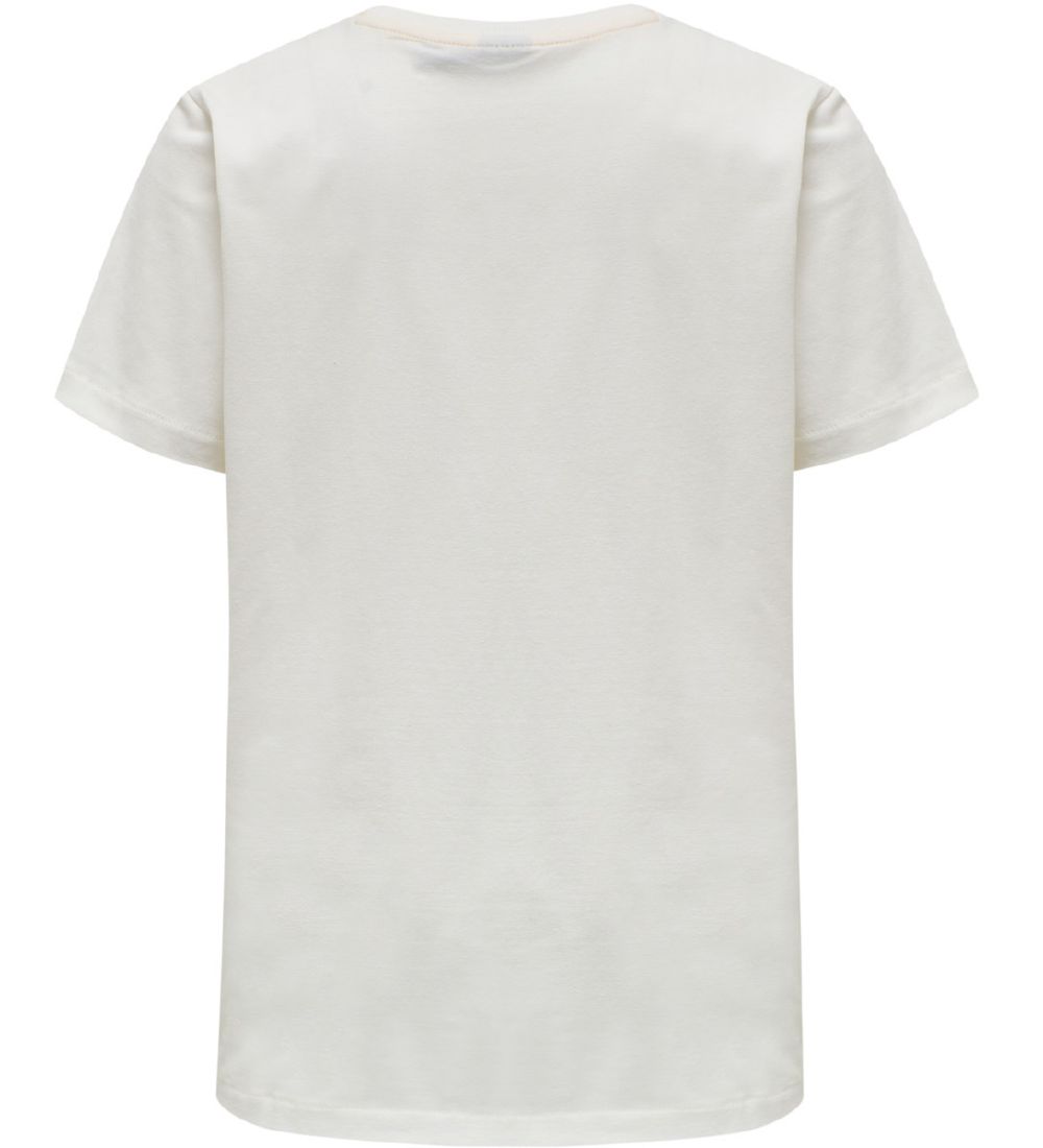 Hummel T-shirt - hmlRimshot - Marchmallow m. Bi