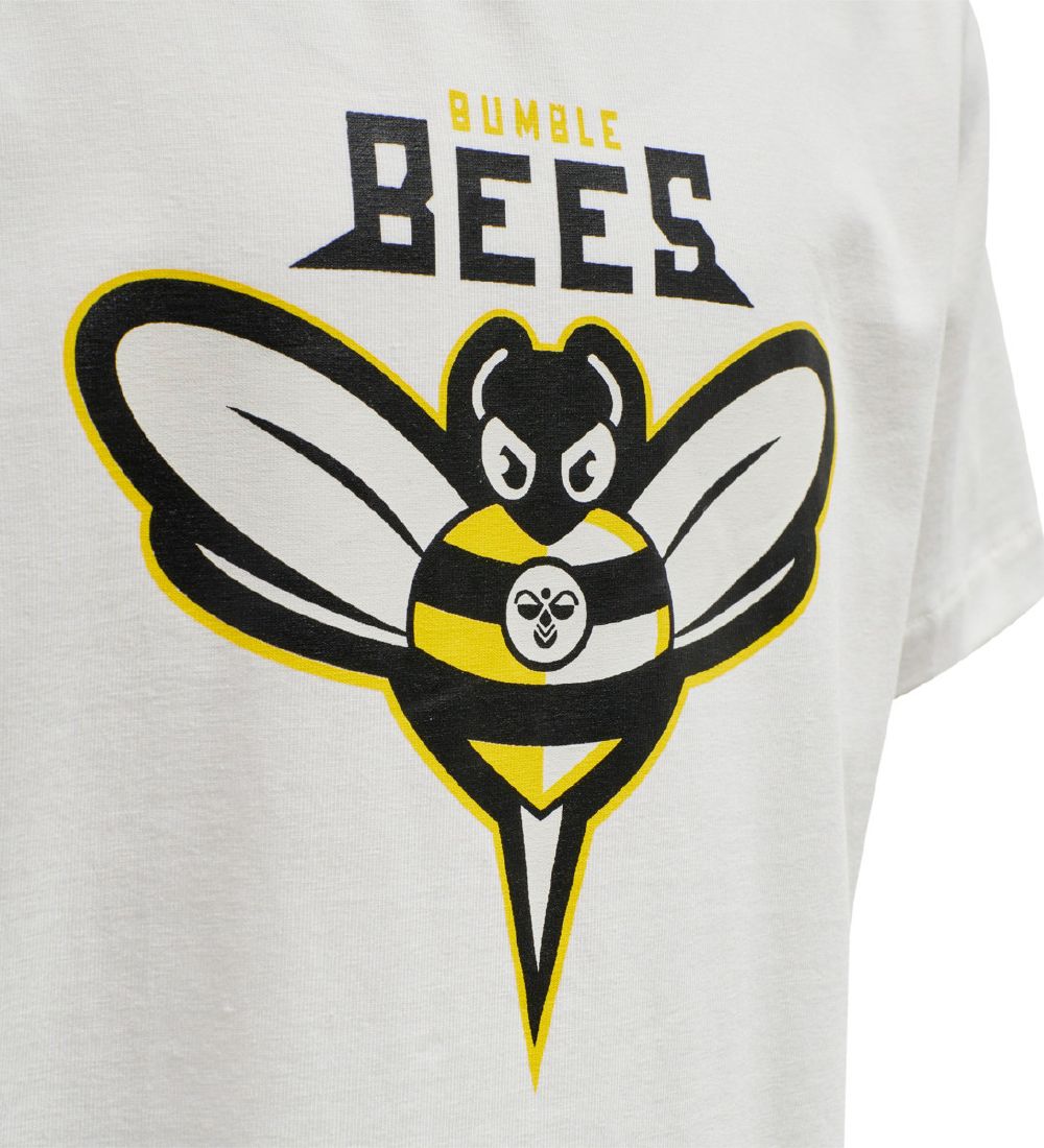 Hummel T-shirt - hmlRimshot - Marchmallow m. Bi