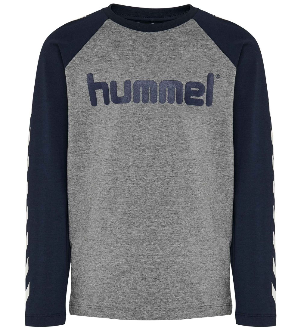 Hummel Bluse - hmlBoys - Navy/Gråmeleret