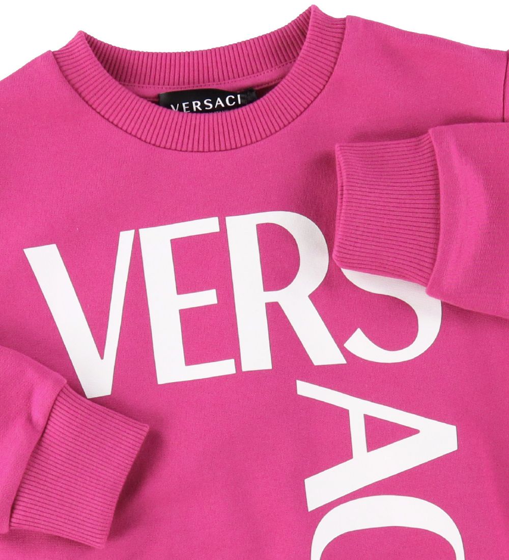 Versace Sweatshirt - Logo - Fuchsia/Hvid