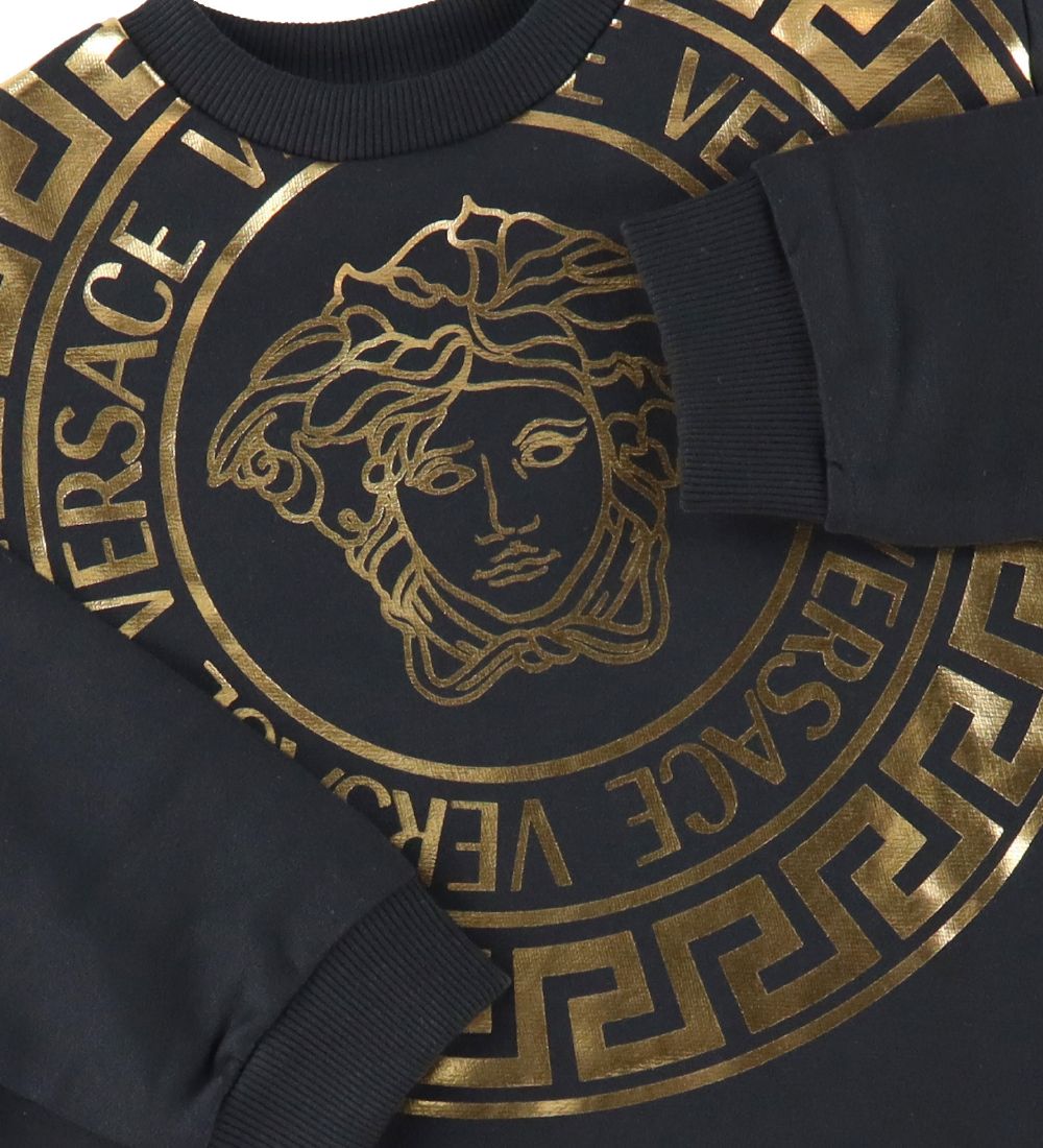 Versace Sweatkjole - Greca/Medusa - Sort/Guld