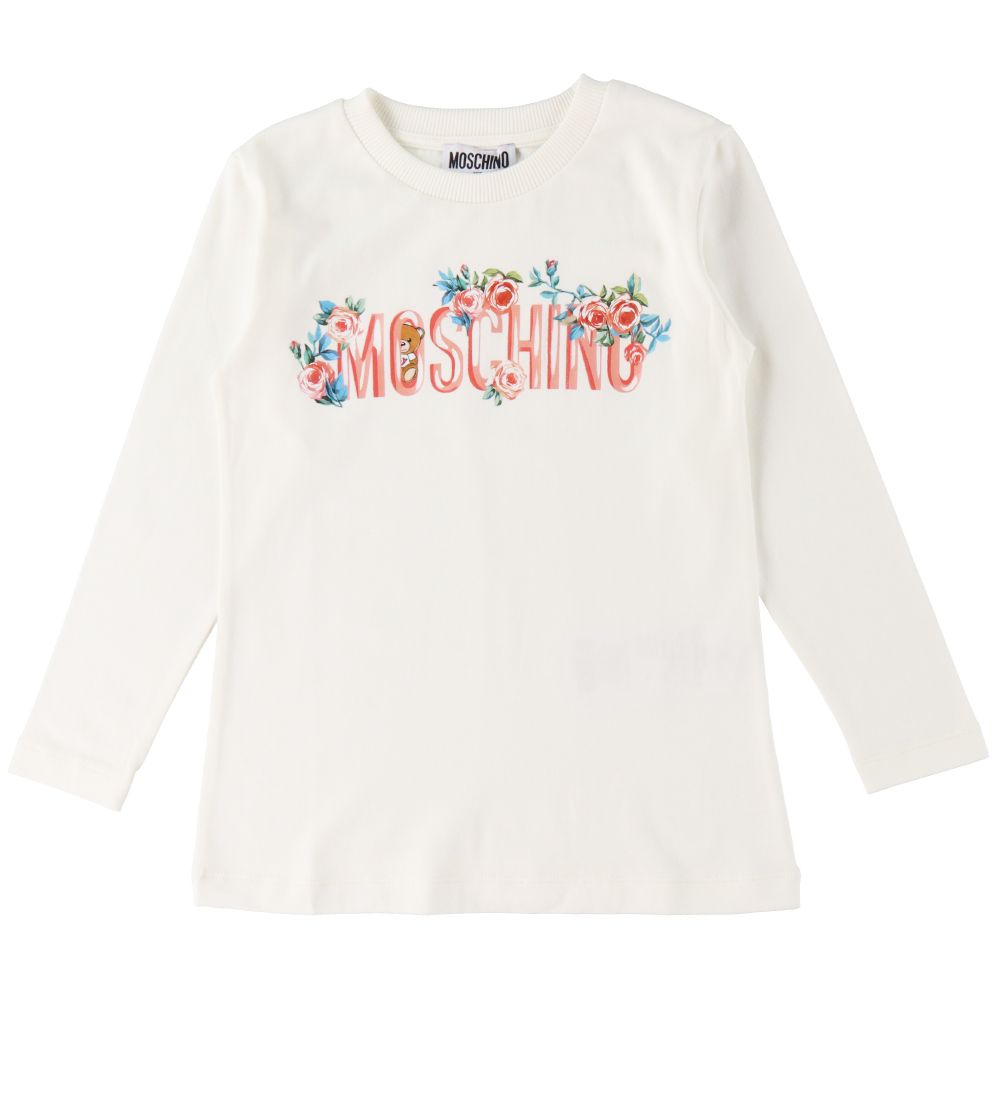 Moschino Bluse/Leggings - Cloud/Sort m. Tekst/Blomster