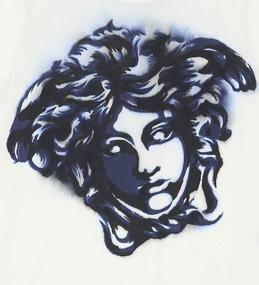 Versace T-shirt - Medusa - Hvid/Blå