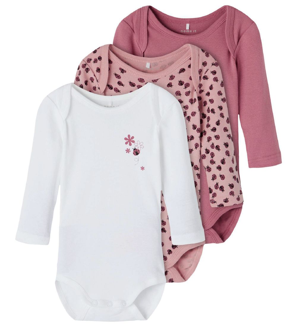 Name It Bodyer l/æ - Noos - NbfBody - 3-pak - Deco Rose