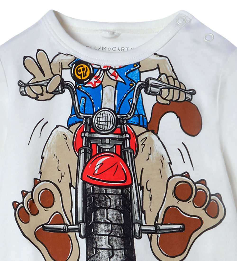 Stella McCartney Kids Bluse - Funny MotorDog - Hvid