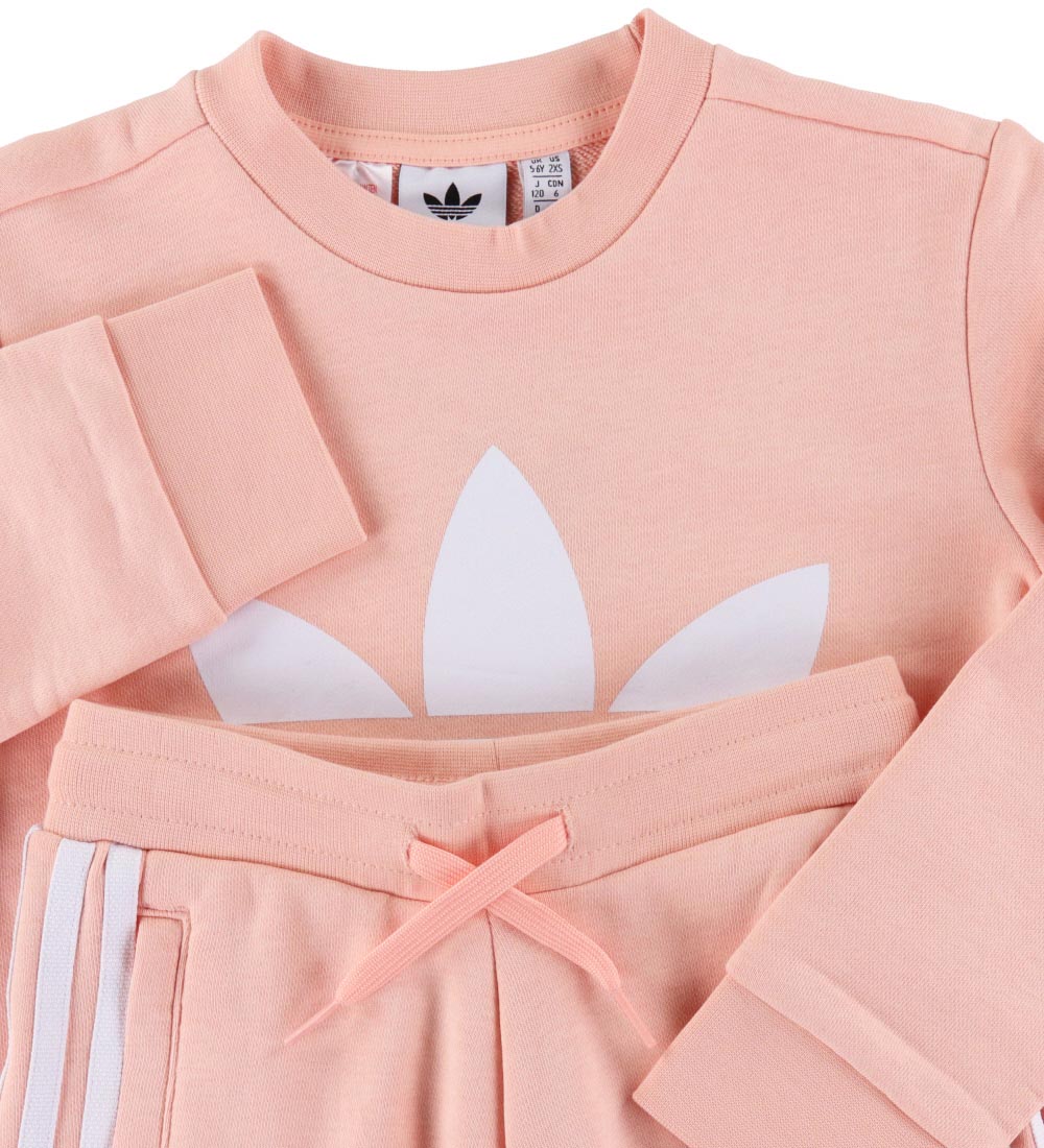 adidas Originals Sweatsæt - Adicolor - Haze Coral/White