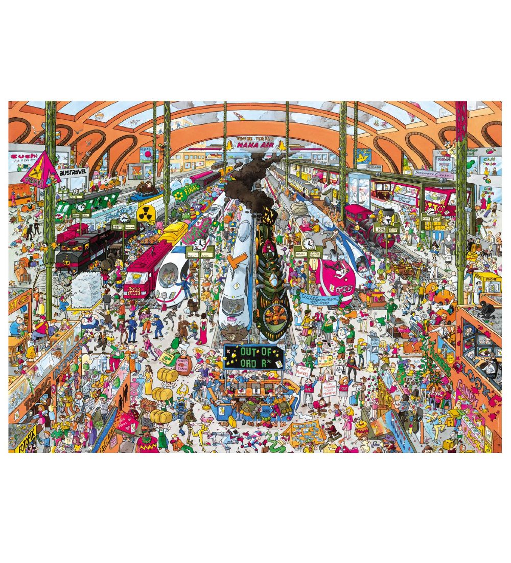 Heye Puzzle Puslespil - Train Station - 2000 brikker