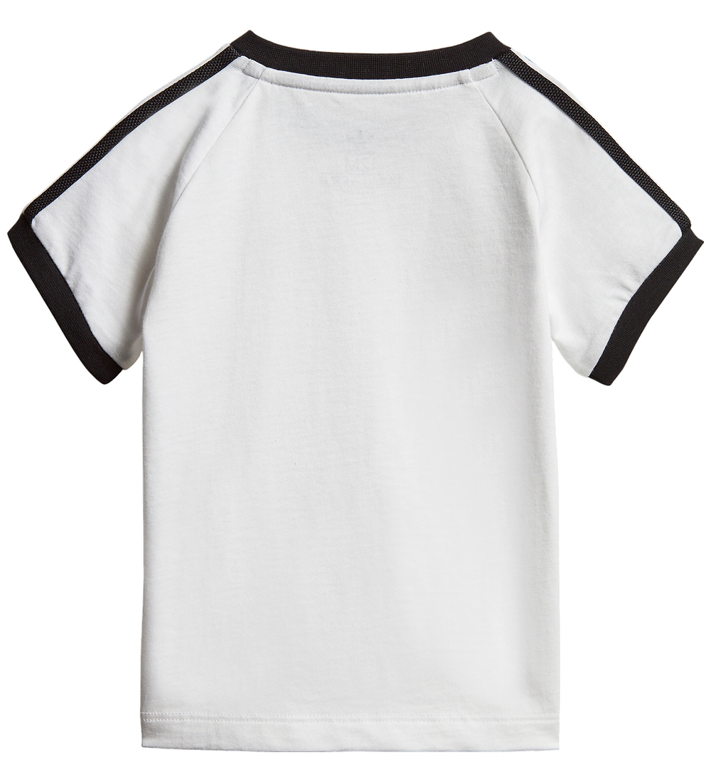 adidas Originals T-shirt - 3 Stripes - Hvid m. Logo