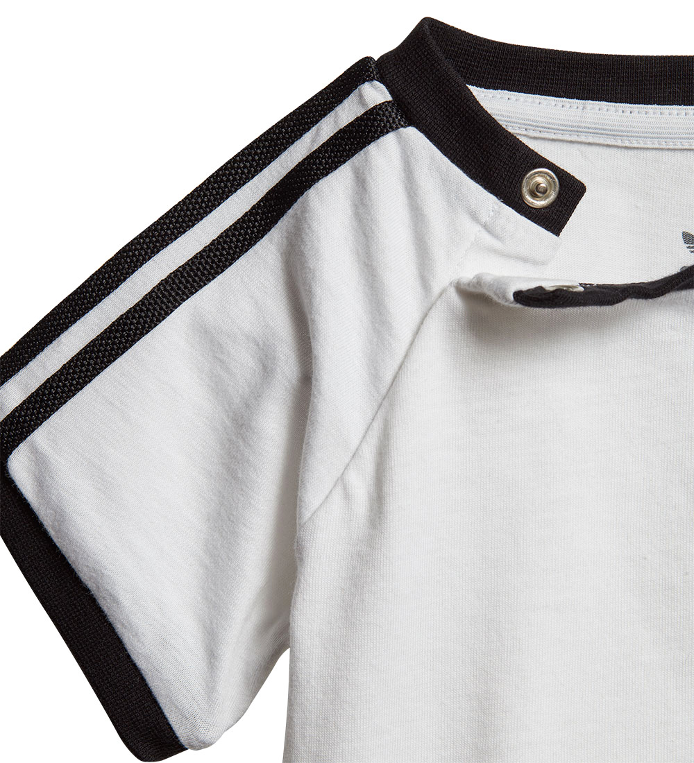 adidas Originals T-shirt - 3 Stripes - Hvid m. Logo