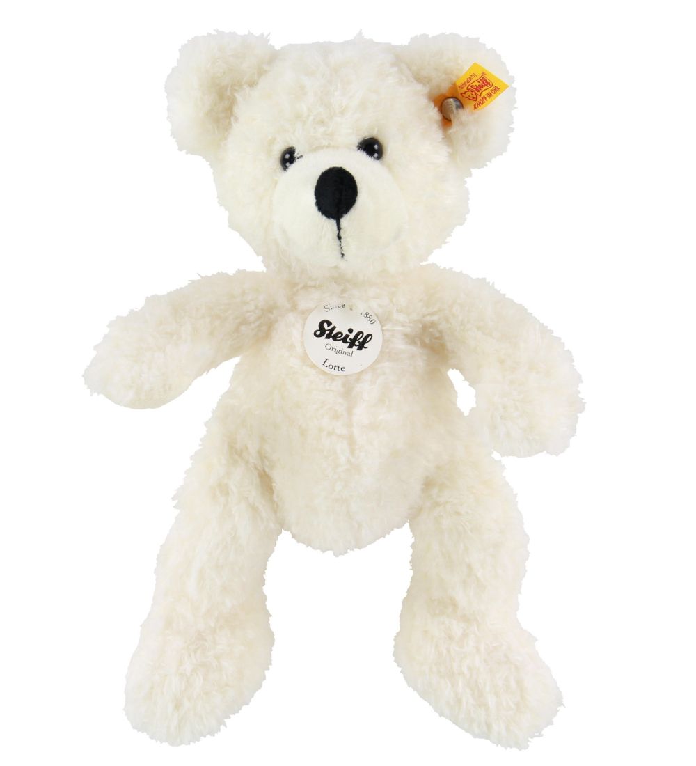 Steiff Bamse i Kuffert - Lotte - 28 cm - White