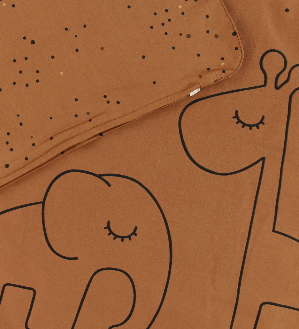 Done By Deer Sengetøj - Junior - Dreamy Dots - Mustard
