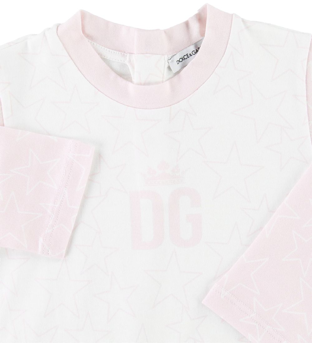 Dolce & Gabbana Heldragt - Hvid/Rosa m. Stjerner