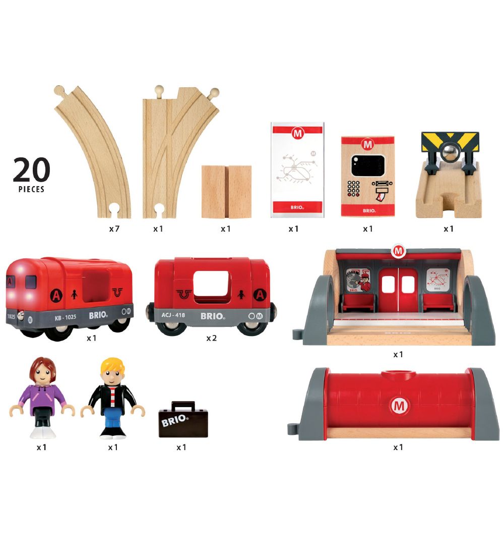 BRIO World Metrosæt - Rød 33513
