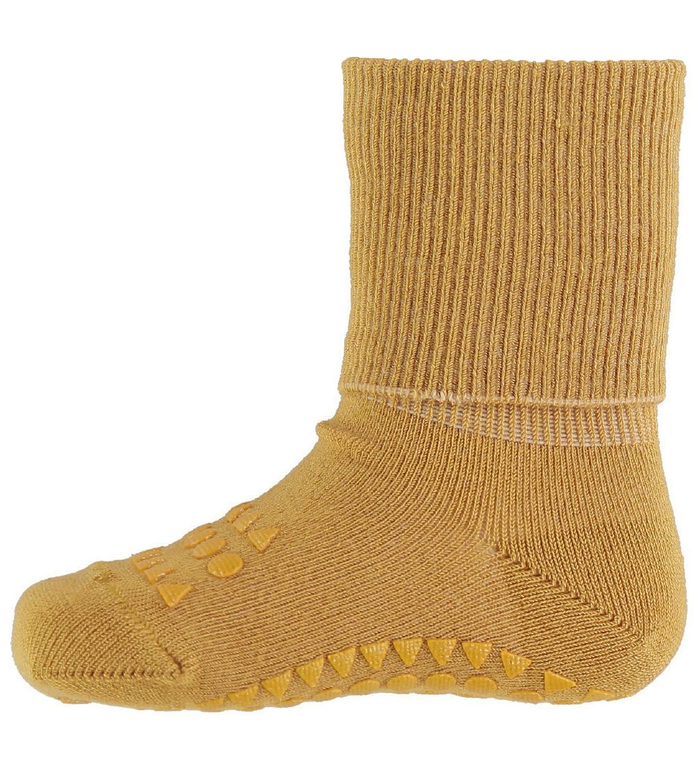 GoBabyGo Skridsikre Strømper - Bambus - Mustard