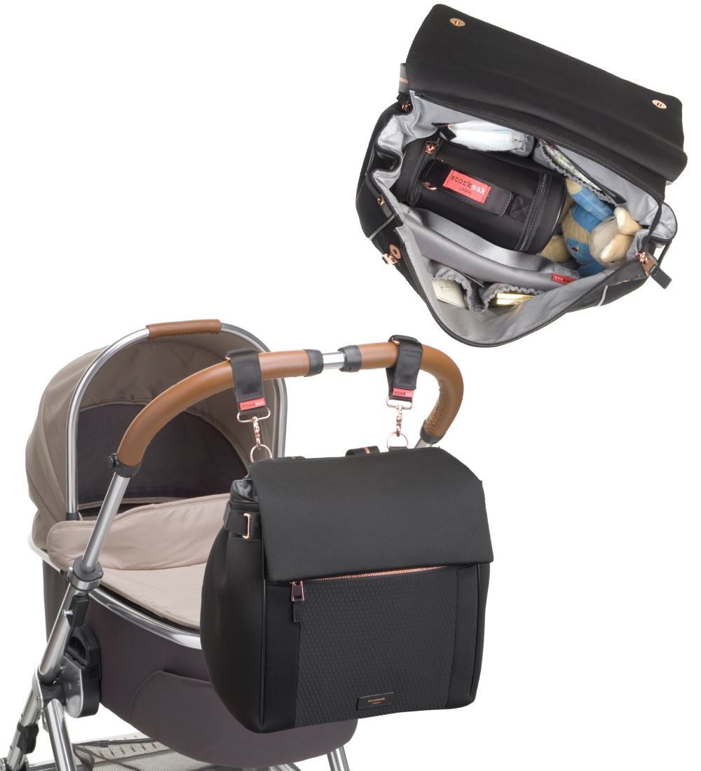 Storksak Pusletaske - Konvertibel - St James Scuba - Sort