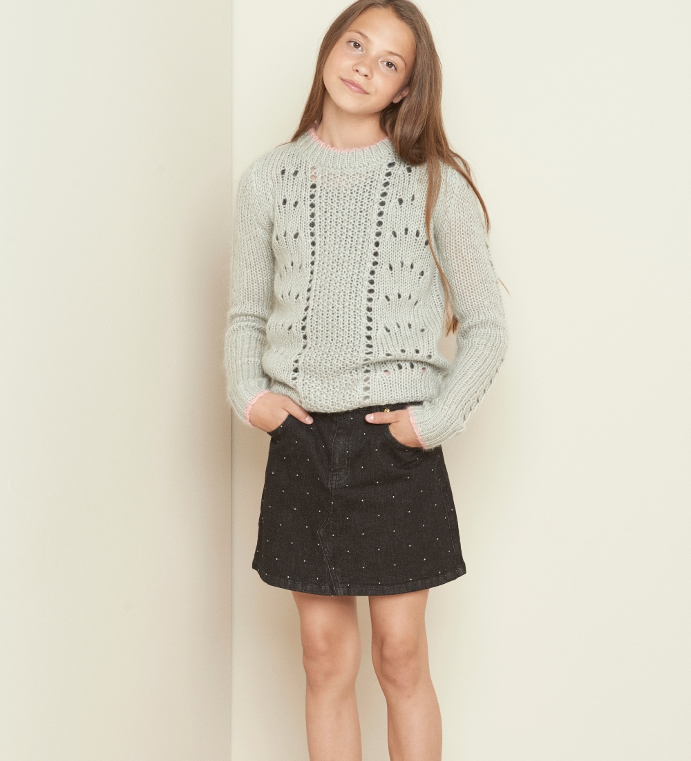 Petit by Sofie Schnoor Nederdel - Thelma - Sort Denim m. Nister