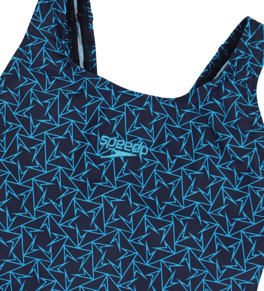 Speedo Badedragt - Boomstar - Sort m. Mønster