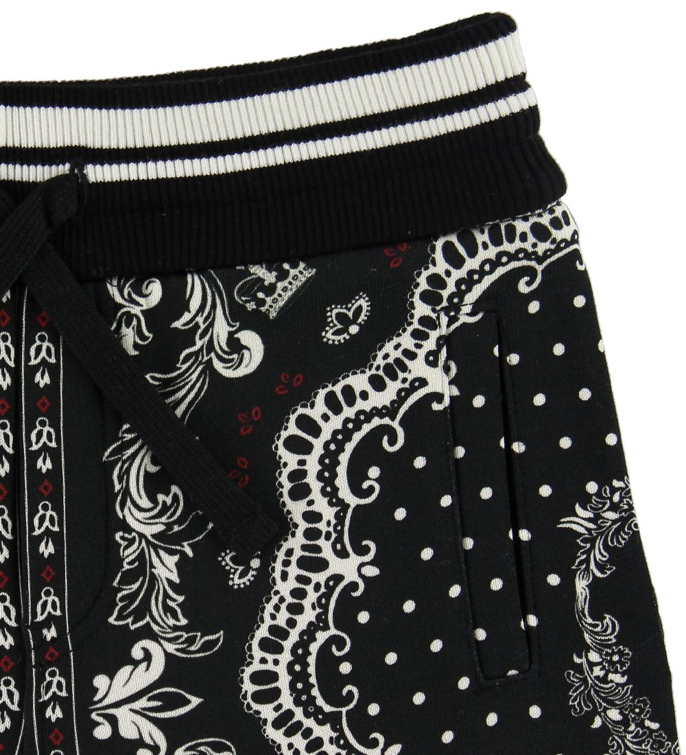 Dolce & Gabbana Sweatshorts - DNA - Sort/Hvid
