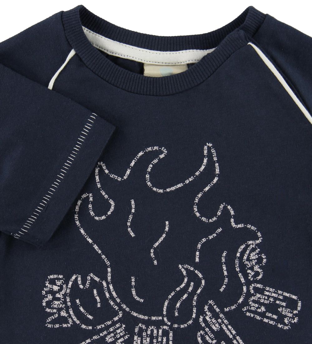 En Fant T-shirt - Dark Navy m. Bål