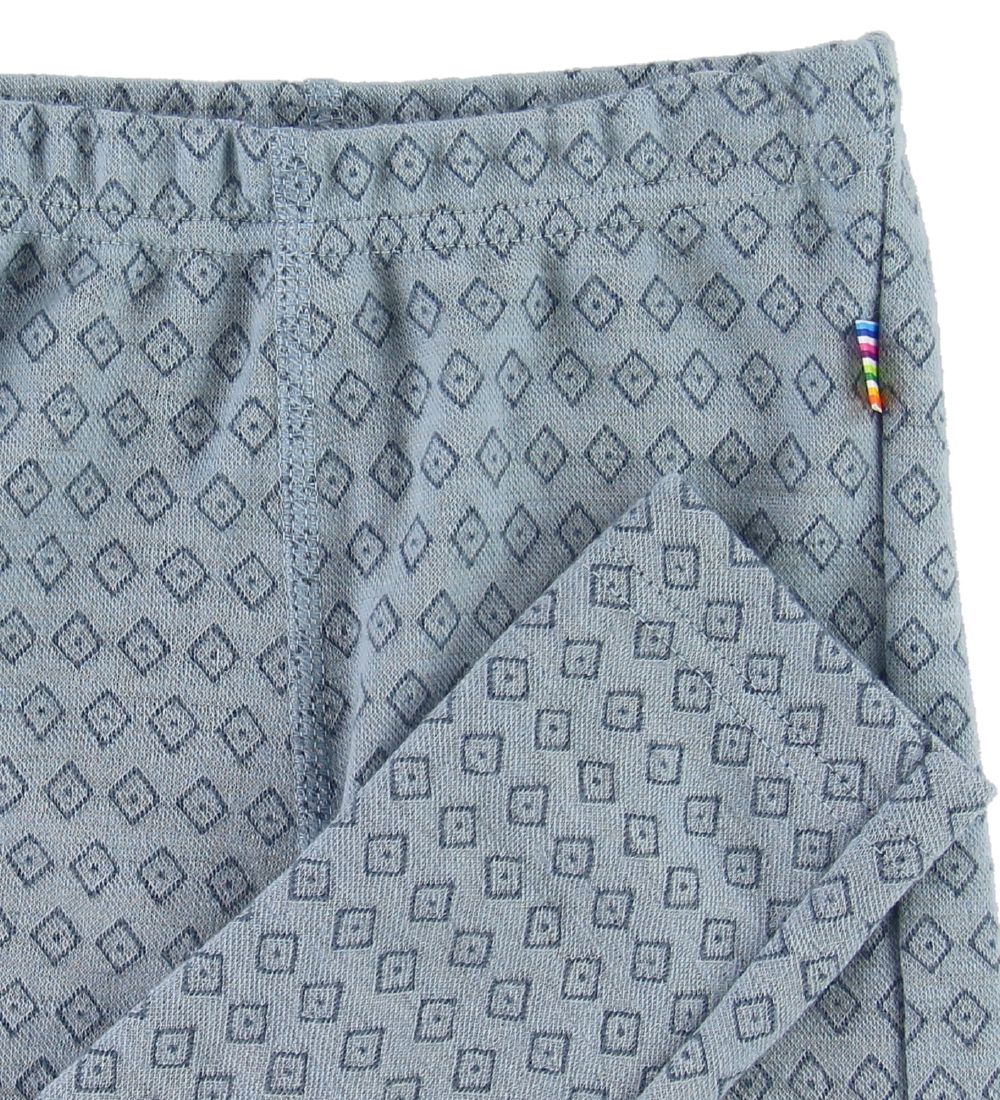 Joha Leggings - Uld - Blå m. Mønster