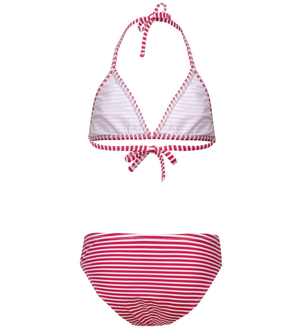 Petit Crabe Bikini - Elle - UV50+ - Rd/Hvidstribet