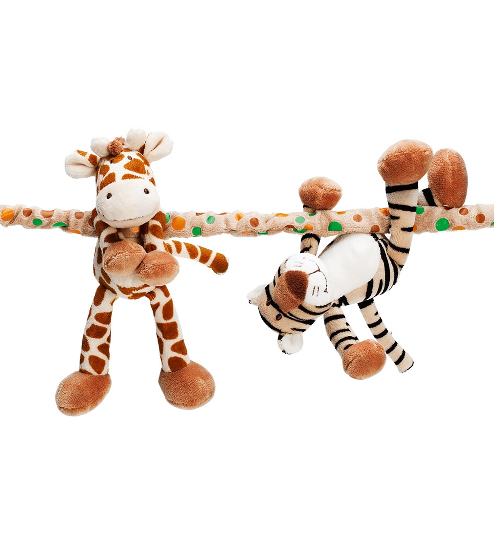 Teddykompaniet Barnevognskde - Diinglisar Wild - Giraf & Tiger