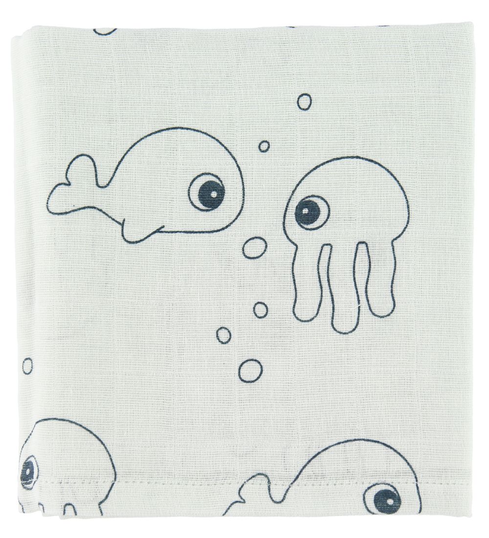 Done By Deer Stofble - 70x70 - 2 stk - Sea Friends - Blå